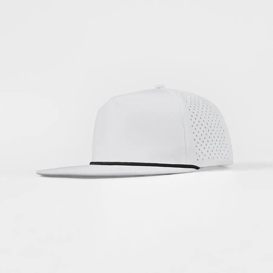 Disc Golf Water Repellent 5 Panel Snapback Hat w/ Rope