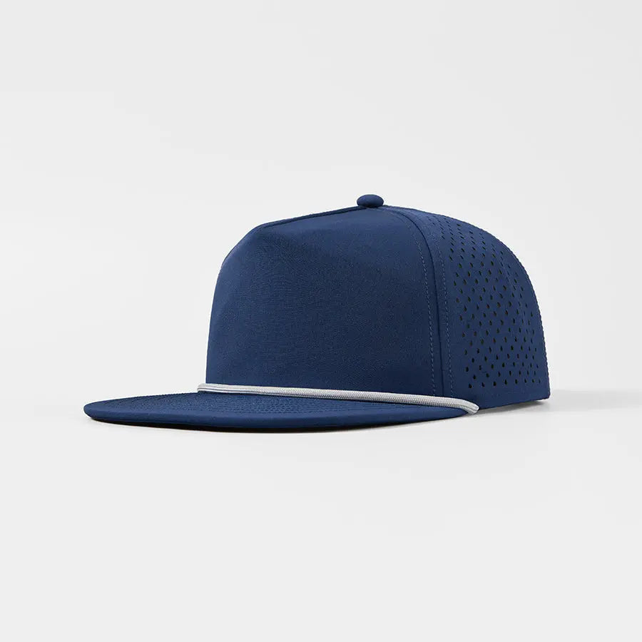 Disc Golf Water Repellent 5 Panel Snapback Hat w/ Rope